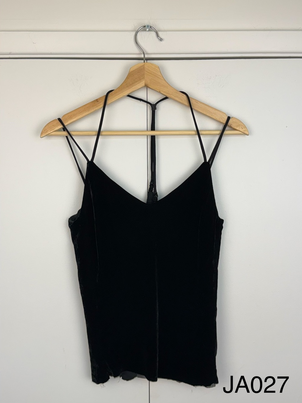 rag & bone Black Velvet Silk Blend Camisole Size S
